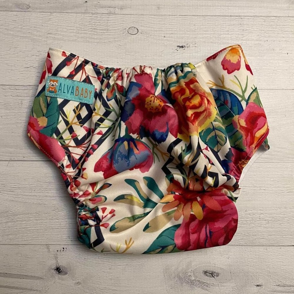 Alva baby floral diaper cover